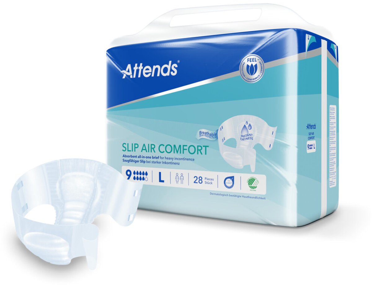 Attends Slip Air Comfort 9 Large - 1 paquet de 28 protections