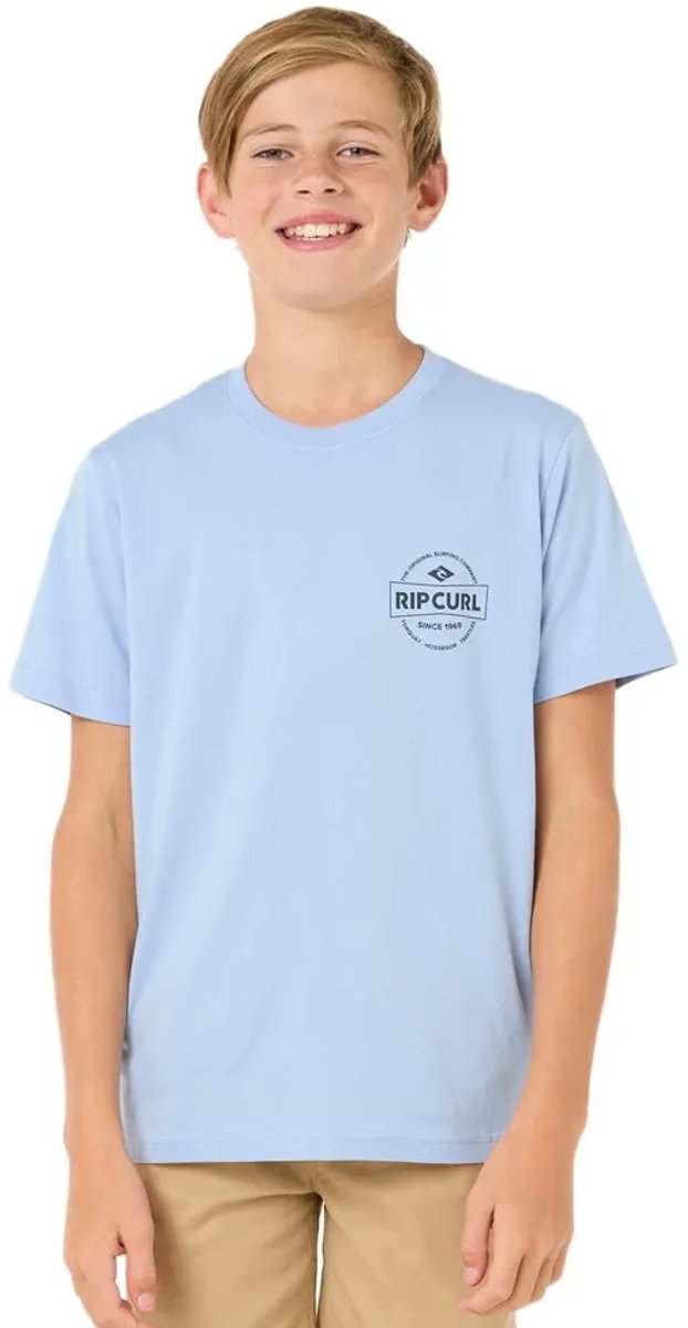 Rip Curl Staple T-shirt Met Korte Mouwen Blauw 14 Years Jongen