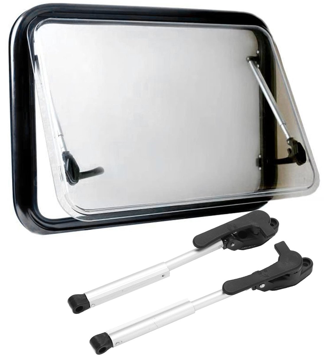 Dailygoods - Dailygoody - Telescopische RV Raamsteun Bar - Aluminium Steun - 2-delig - Ideaal voor Caravan - Verstelbare Hoogte - Duurzaam en Lichtgewicht - G