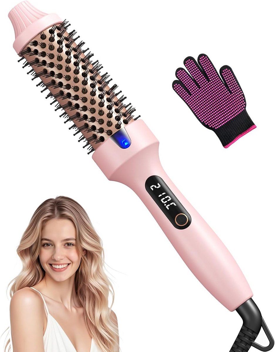 Warmteborstel 3-in-1 - Fohnborstel - Krulborstel - Krultang - Stijlborstel - Stylingapparaat