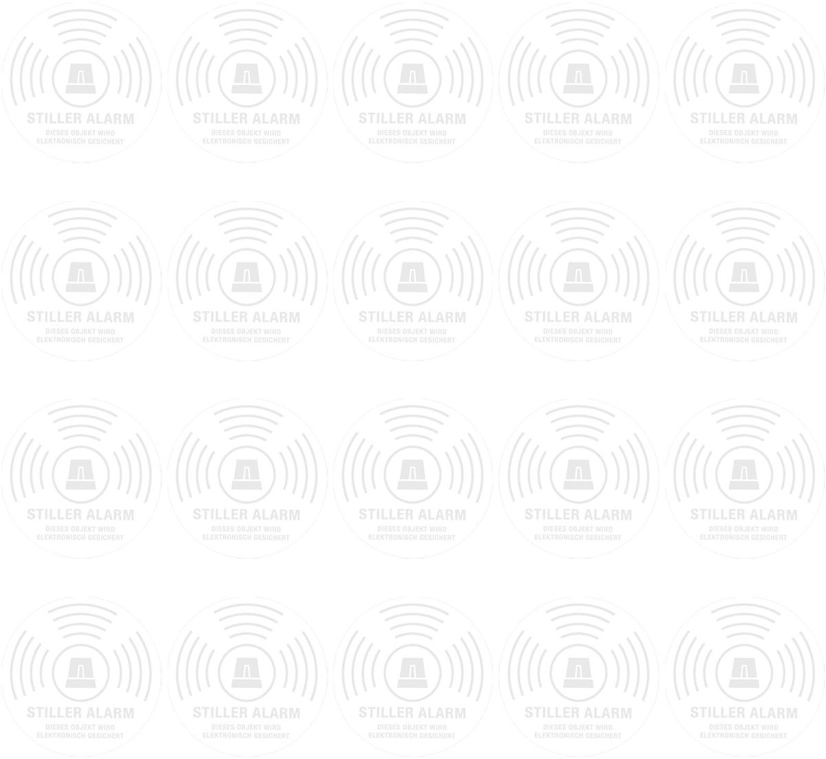 Dailygoods - 20 Stuks Transparante Stille Alarm Stickers voor Ramen