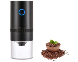 Koffiemolen, USB oplaadbare elektrische koffiemolen, keramische conische molen, espressomolen, draagbare elektrische koffiemolen - zwart