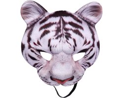 Realistisch Geprint Halve Masker voor Dierenkostuum, Tijger Masker voor Halloween, Carnaval, Feest, Cosplay en Verkleedpartijen