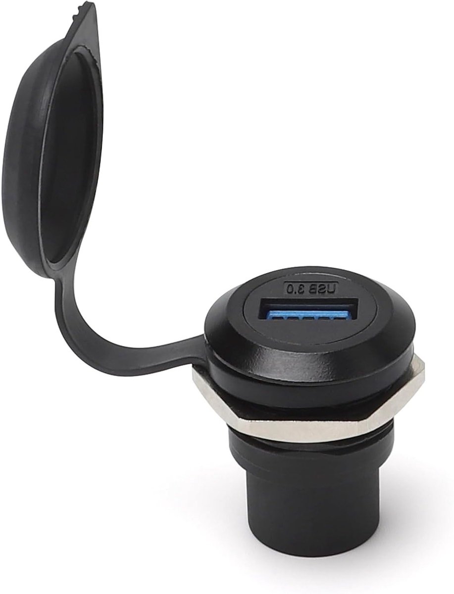 Flush Mount USB 3.0 Paneel met Dubbele Type A Aansluiting - Waterdichte en Stofdichte Conn