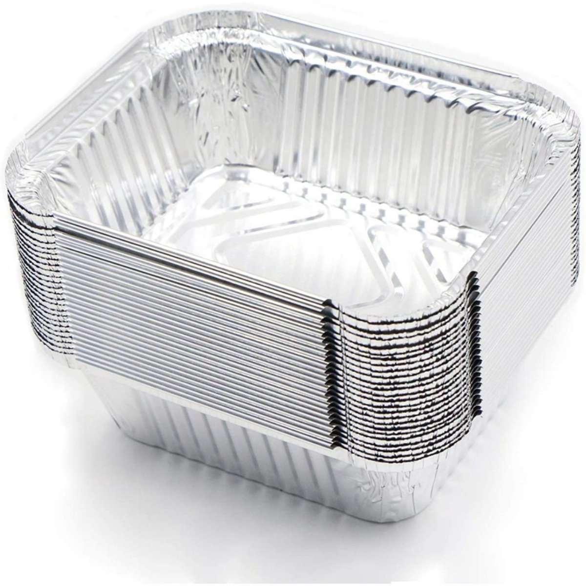 TOVBMUP Blikken schaal - Kleine blikken lekbak - Blikken groenteschaal - Grillschaal - Accessoires voor gas-, houtskool- en elektrische grills - 12 x 15 cm - 125 stuks