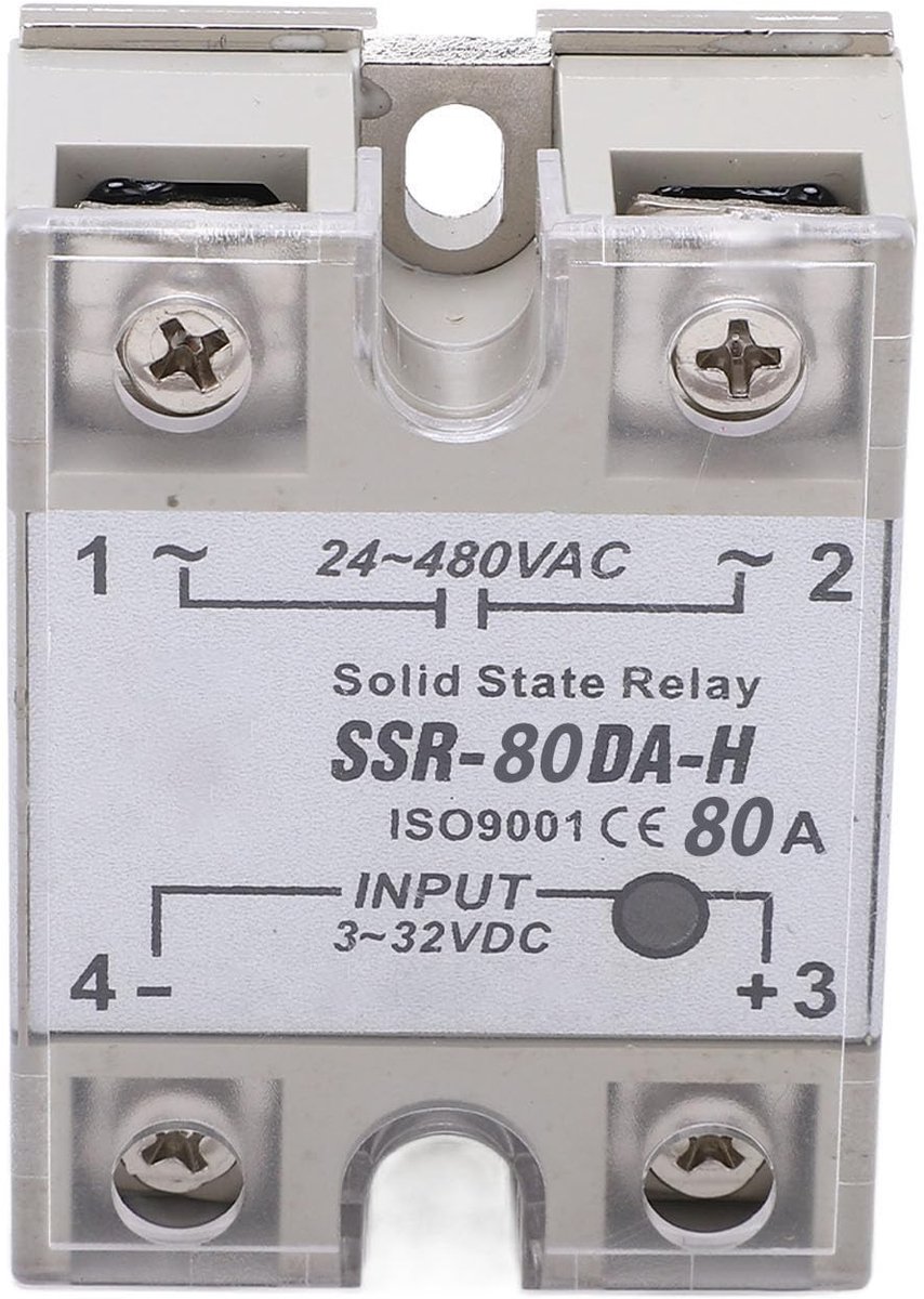 Dailygoody - Eenfasig solid-state-relais - 80 H - Hoge betrouwbaarheid - Compact formaat - Schakelmodule - Geschikt voor automatische besturingssy...