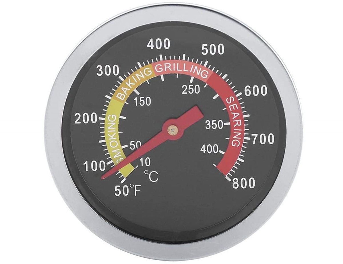 Dailygoody - Thermometer - Digitale Grillthermometer - Temperatuurmeter voor Barbecue - 50 tot 800 Fahrenheit - Geschikt voor Buiten - Zilver