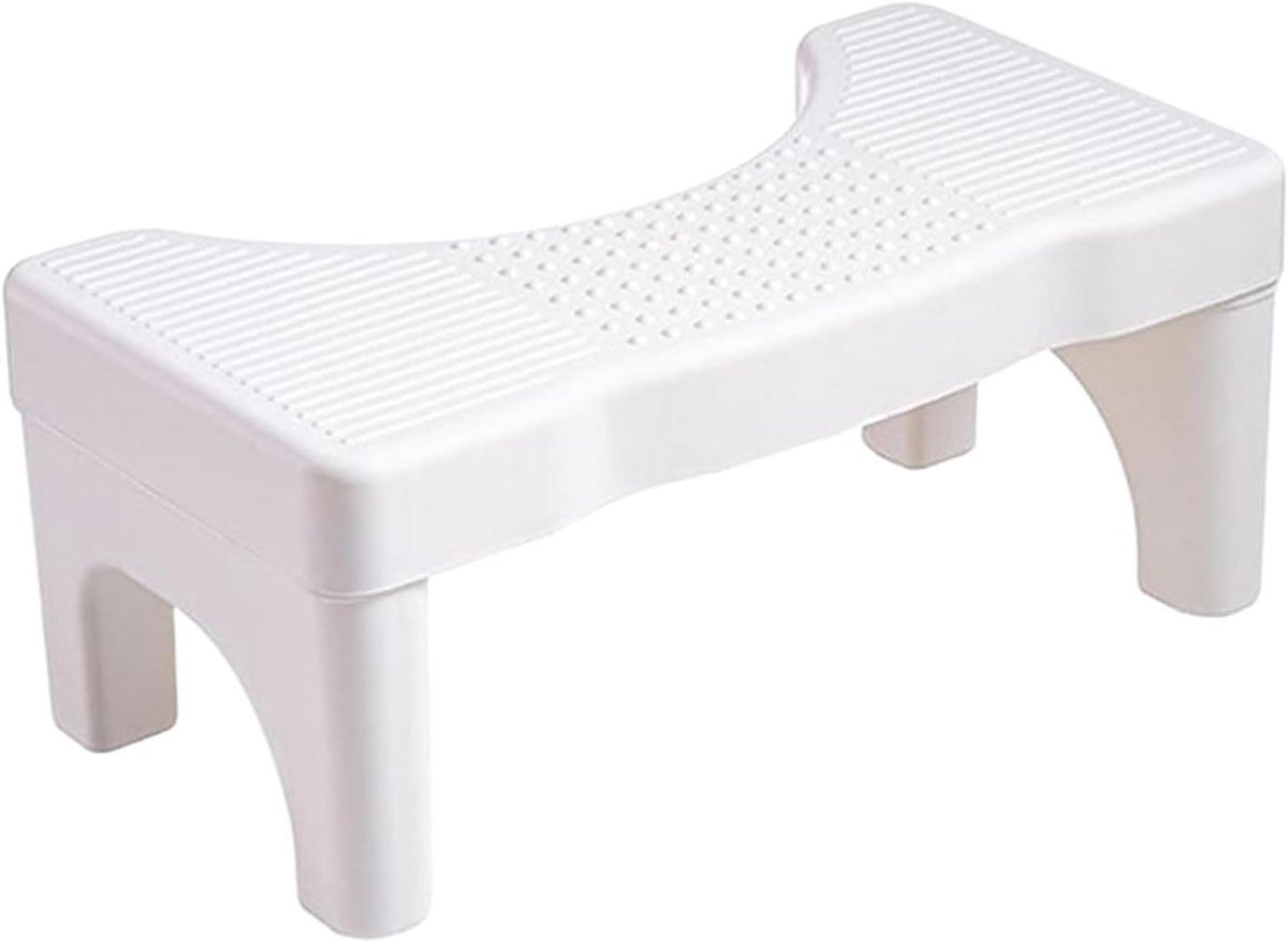 Poep Kruk - Toilet Kruk - Ontlasting Verbeteren - Antislip Stabiliteit - 15.7 Inch - Wit