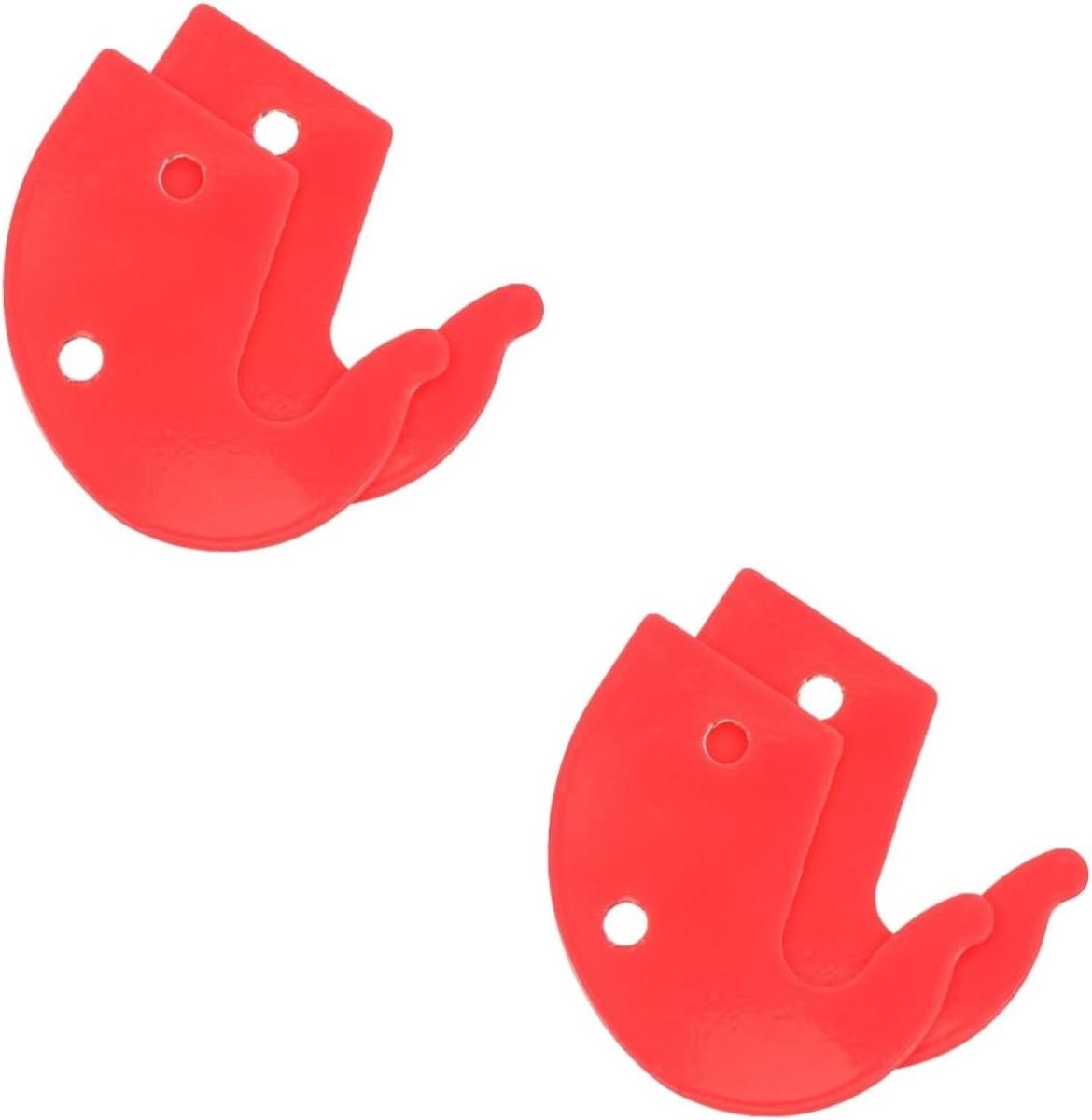 Ladderhaken - Dakhaken Ladderstabilisator - Veilig Werken - Aluminiumlegering - 7 x 6 x 0.4 cm - Rood