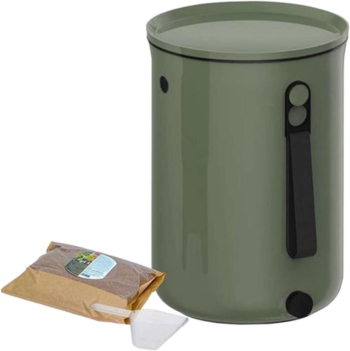 Compostbak Keuken - Compostemmer GFT - Afval Verwerken - Geurloos Deksel - 9.6 Liter - Groen
