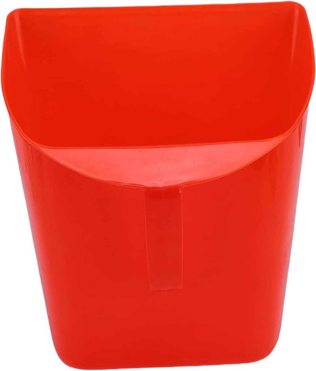 Grote Voerschep - Emmerschep Keuken - Voer Scheppen - Ergonomische Zijhandgreep - 23.5 cm - Rood