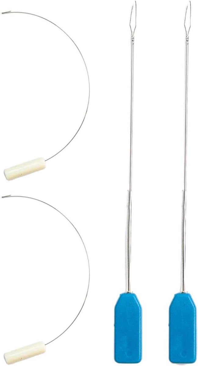 Naaldinrijger Set - Grijper Inrijger - Naaien Vereenvoudigen - Speciaal Voor Lange Naalden - 2 Sets - Veelkleurig