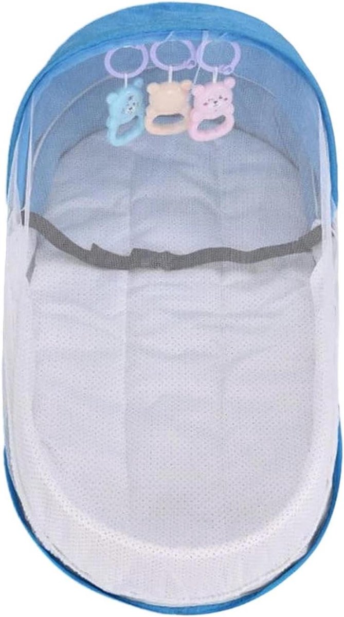 Draagbare Reiswieg - Peuterbed Reiswieg - Gezinsuitjes - Verandert in Draagtas - 42x34 cm - Blauw