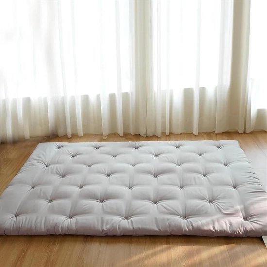 Futon Matras - Tatami Matras - Slapen - Opvouwbaar - Dubbel - Grijs — afbeelding 3