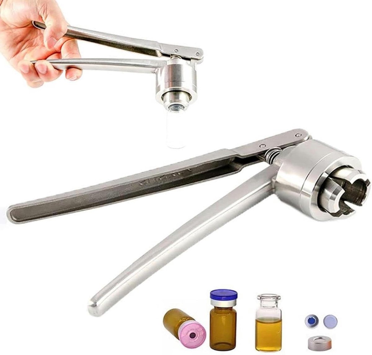 Fles Capper - Crimper Handmatig - Flessen Afdichten - Roestvrij Staal - 20mm - Zilver