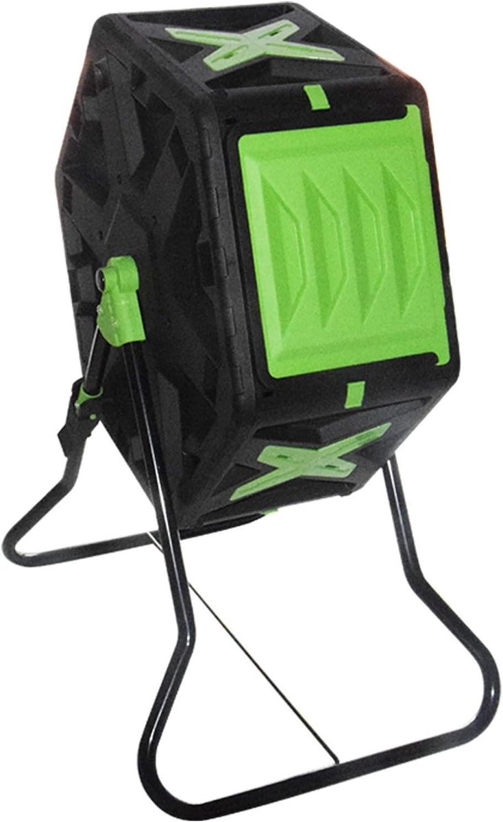 Tuincompostbak - Compostbak buiten Compostvat - Keukenafval verwerken - Comfortabele ventilatie - 70 liter - Zwart