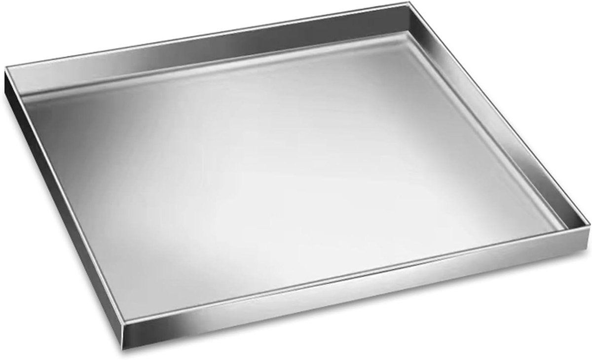 Wasmachine Lekbak - Opvangbak Apparaten - Apparaten Beschermen - Verhoogde Rand - 80x60cm - Zilver