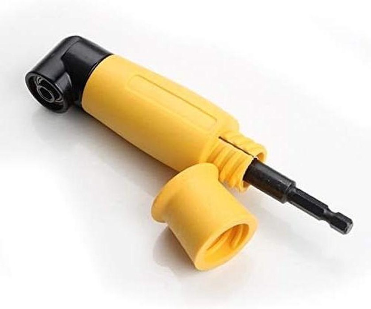 Haakse Schroevendraaier - Bit Turner Hoekadapter - Klus Klussen - 105 Graden Buiging - 158x35mm - Zwart
