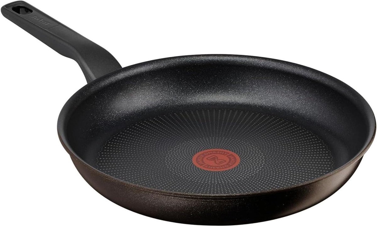 Koekenpan - Koekenpan met anti-aanbaklaag - Koken en bakken - Thermo-signaal indicator - 28 cm - Bruin