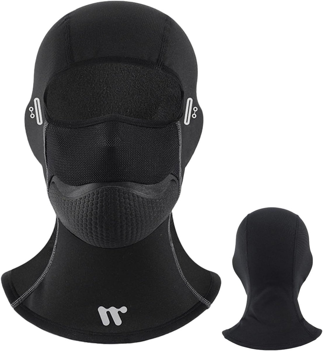 Winter Nekwarmer - Gezichtsmasker - Buitenactiviteiten Bescherming - Met Bril Gaten - 18.9 x 13 cm - Zwart