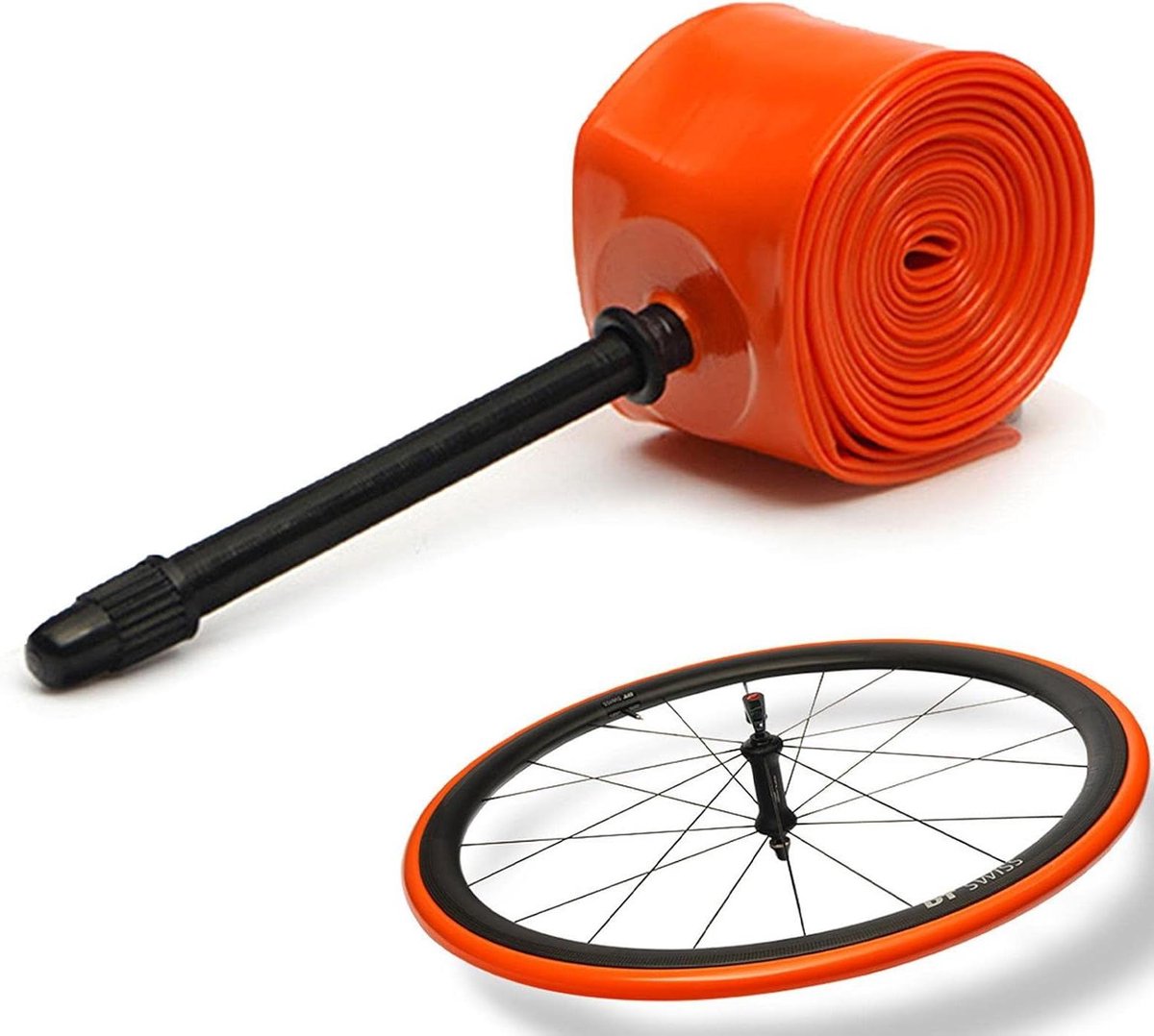 Fietsbinnenbanden 700c - Racefiets binnenband - Veilig Fietsen - Lichtgewicht TPU Materiaal - 18-32c 45/65/85mm - Oranje
