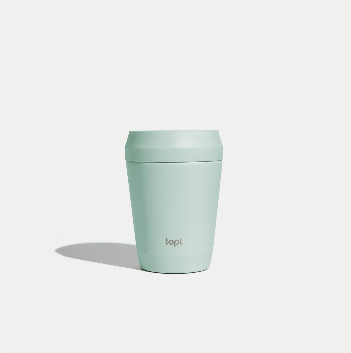 topl Reisbeker To Go Tumbler 8oz/235ml H133mm Mint Twist to open, drink 360 Patented Lid Made with RCS (Recycled Steel ) certified recycled materials and vacuum insulated Travel Mug Thermosbeker