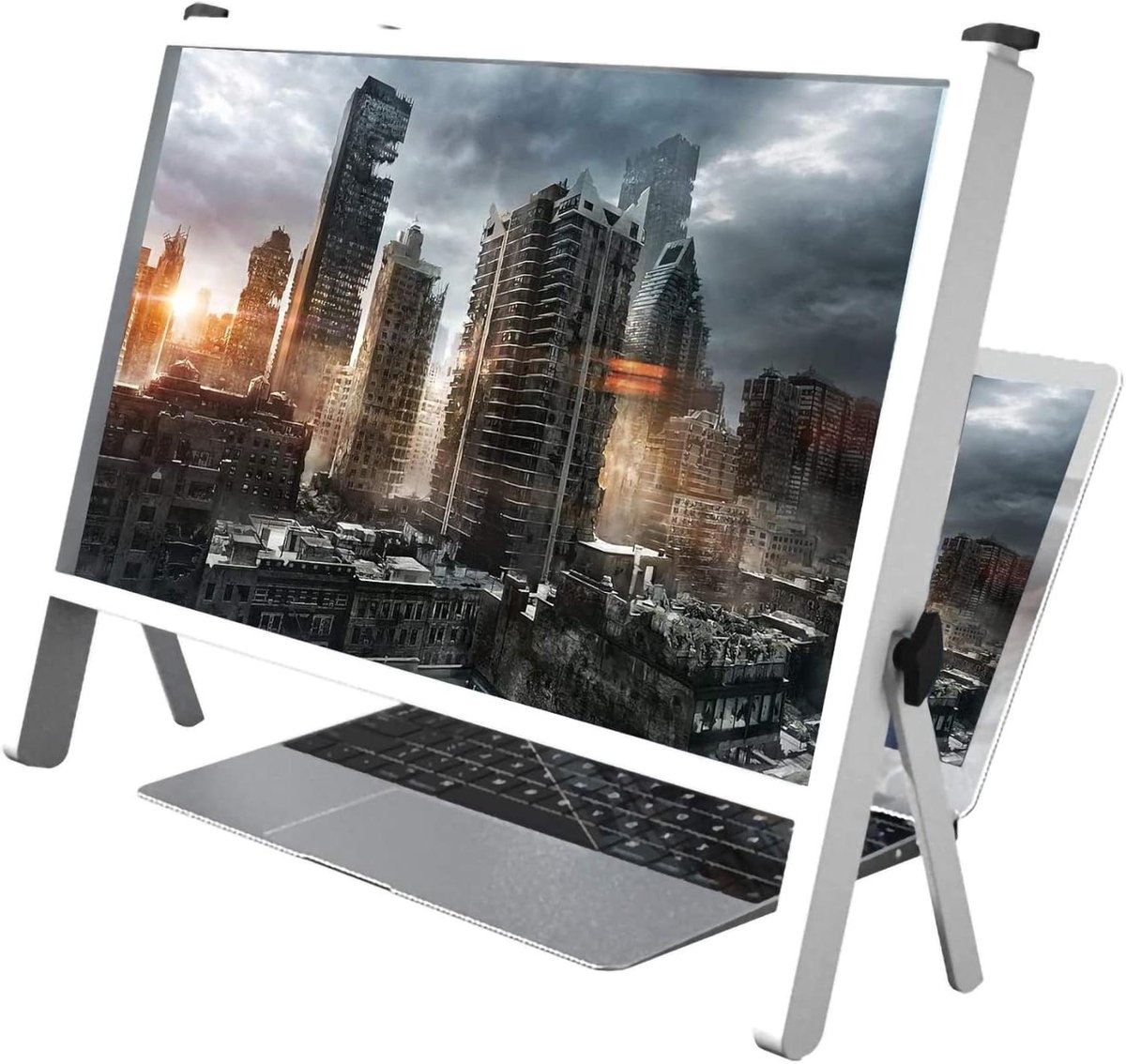 Scherm Vergrootglas - Laptop Versterker - Comfortabel Kijken - Anti Blauw Licht - 19 Inch - Houtkleurig