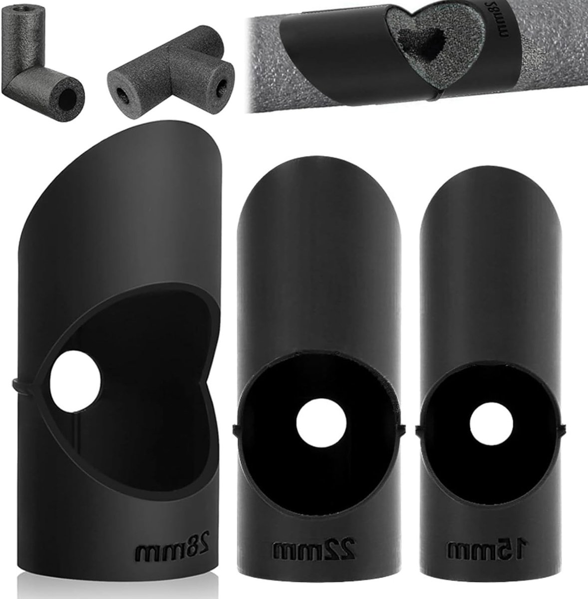 3-delige Set Snijgereedschap voor Pijpisolatie, Precisie Buizensnijder voor 13mm, 15mm, 22mm en 28mm, Ideaal voor Klusprojecten en Isolatiewerkzaamheden