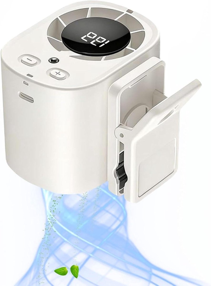 Draagbare Ventilator - Mini Clip Fan - Persoonlijke Koeling - Stille Werking - 7.2 x 7.9 x 7.2 cm - Wit
