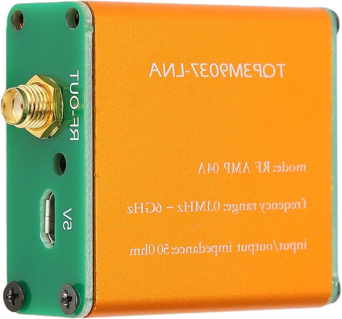 Low Noise Amplifier van 0.1MHz tot 6GHz met 20dB Versterking voor Shortwave en FM Radio, RF Power Preamp Module met SMA Female Connector en Ingebouwde Batterij