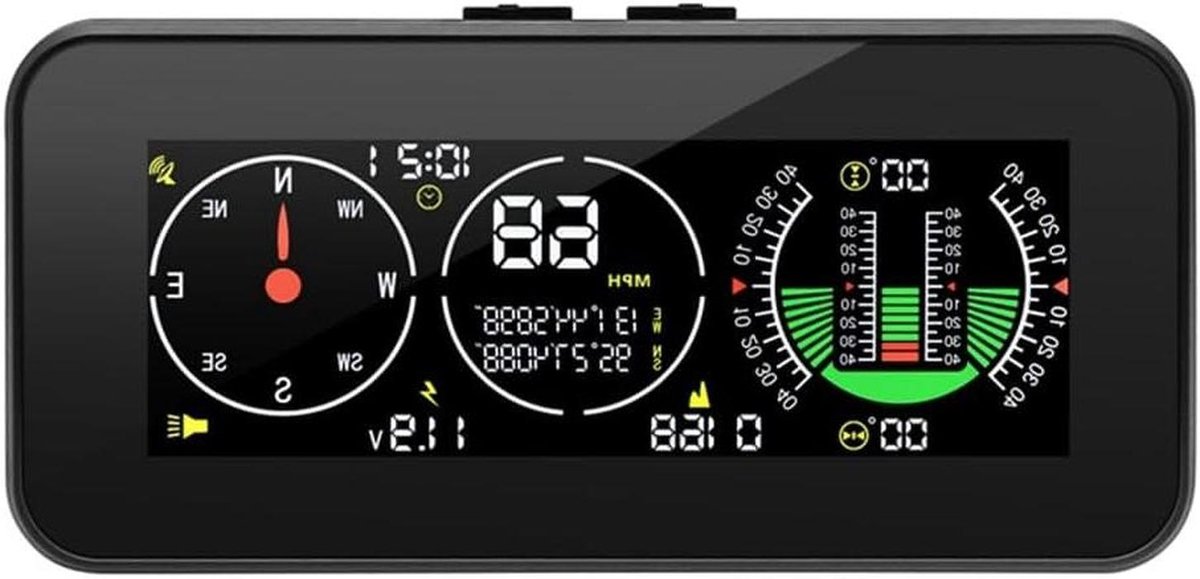 Auto Head Up Display - Snelheidsmeter Kompas - Veilig Rijden - GPS Satelliet Positionering