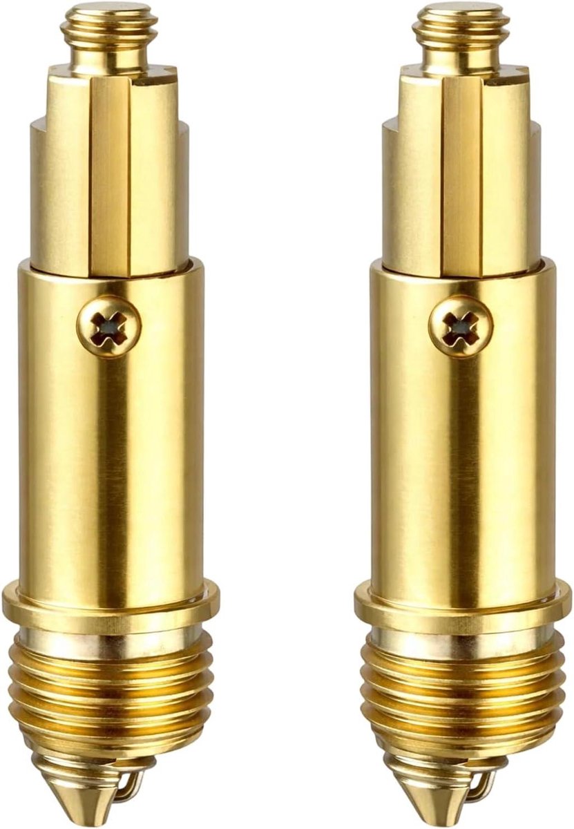 Afvoerventiel Set - Wastafelstopper - Badkamer Verfraaien - Messing Pop-up - 2 Stuks - Goud