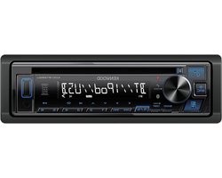 Autoradio CD-ontvanger - Auto Audio - Muziek Streamen - Bluetooth Handsfree Bellen - Single Din - Zwart met Blauw