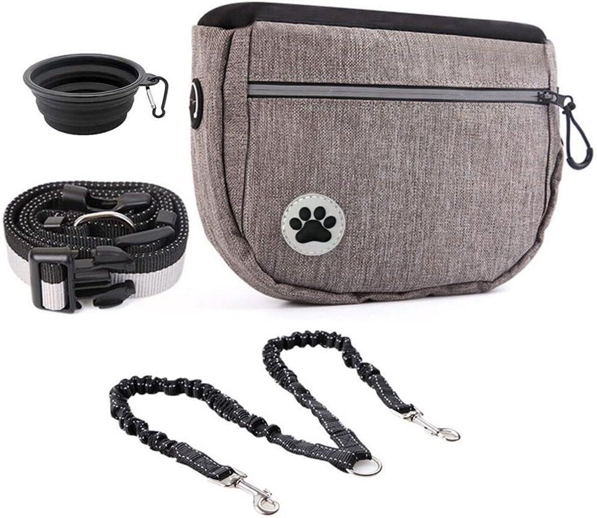 Huisdier snackzak - Training traktatie - Hondentraining buiten - Waterdicht materiaal - 21 cm breed - Grijs