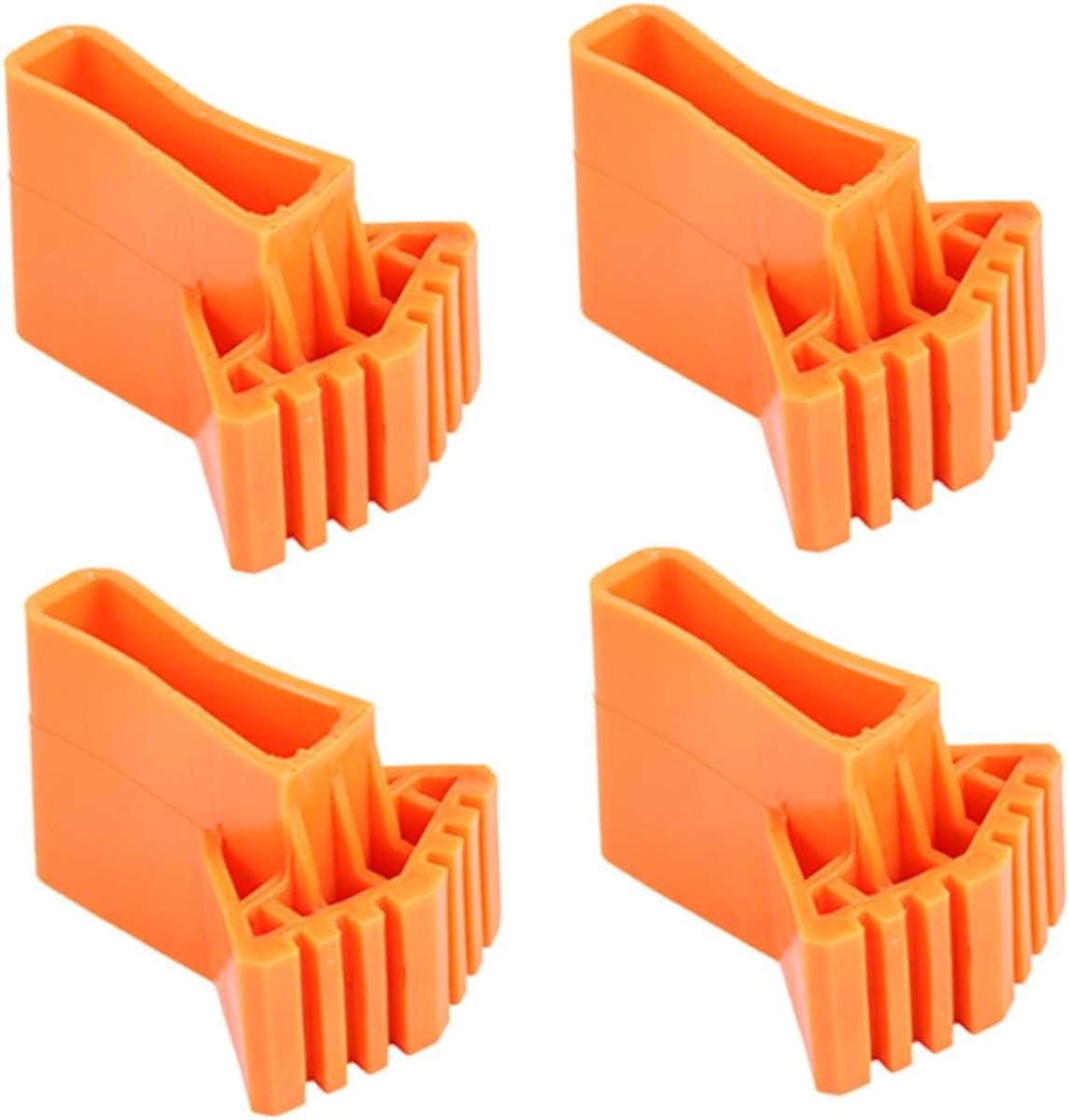 Vouwladder Matten - Ladder Voeten - Vloeren Beschermen - Antislip Rubber - 4 Stuks - Oranje