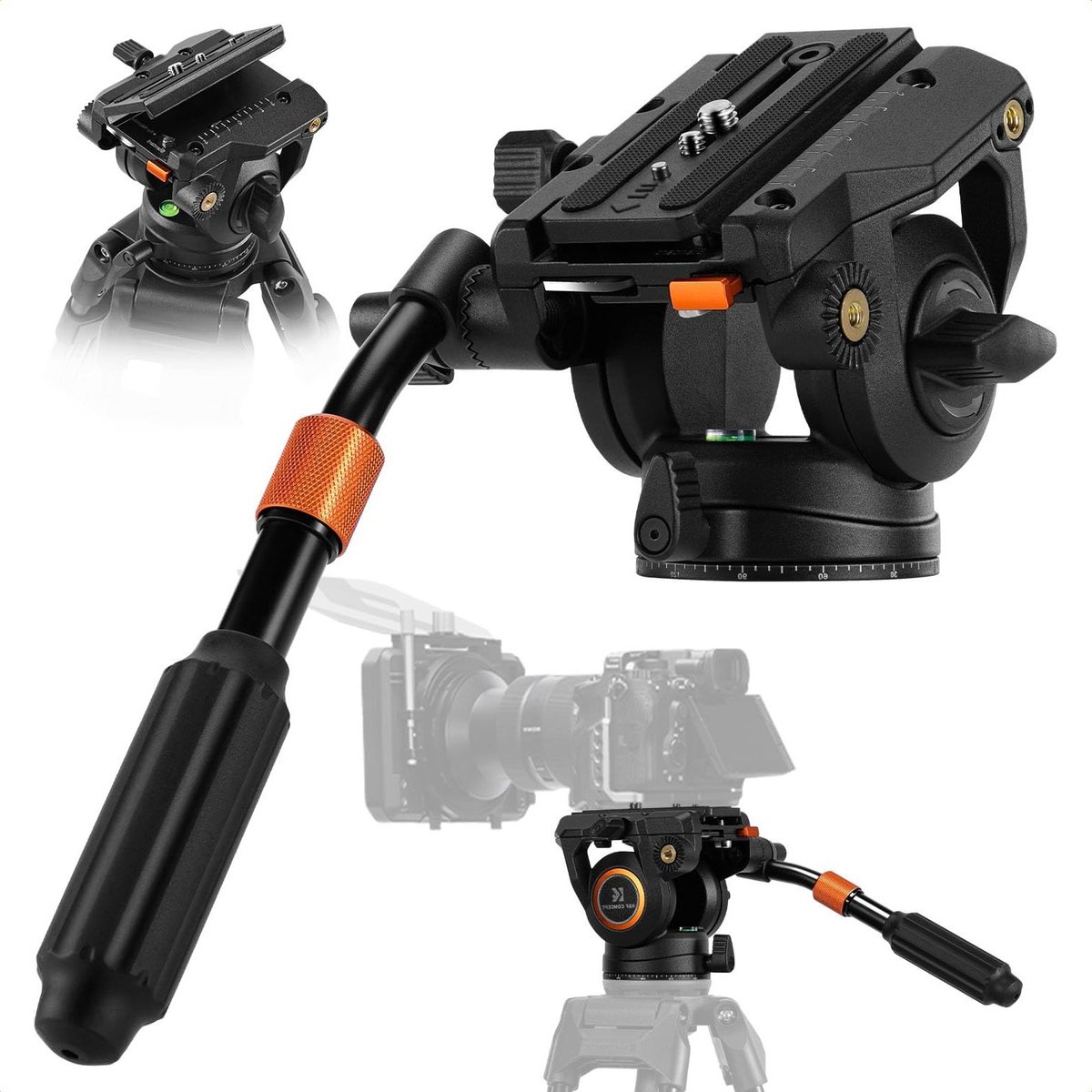 Professionele Statief met Vloeistofkop voor Stabiliteit en Precisie bij Fotografie en Videografie