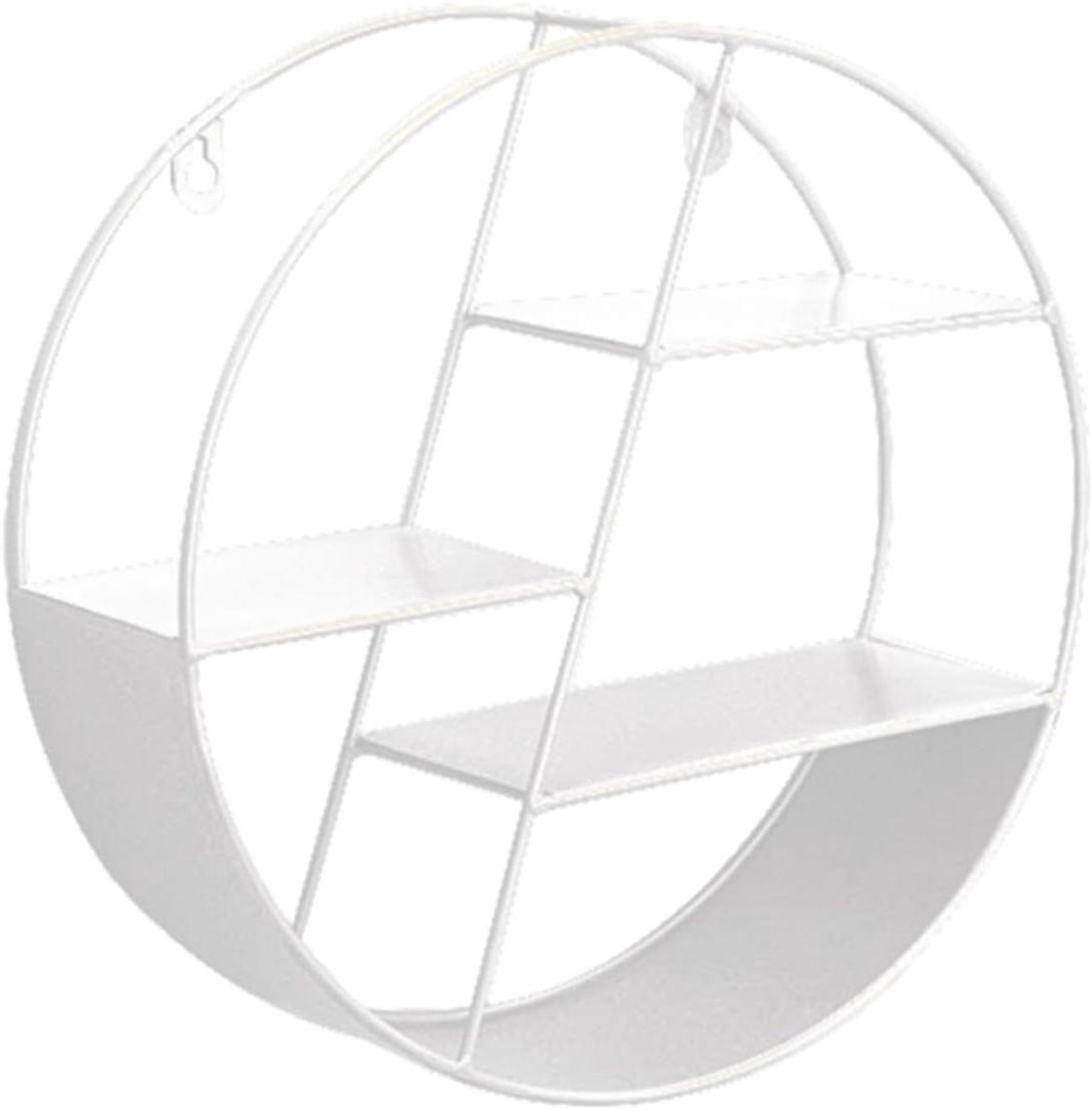 Wandrek Metaal - Rond Frame - Ruimte Organiseren - Creatief Minimalistisch Design - 29 cm