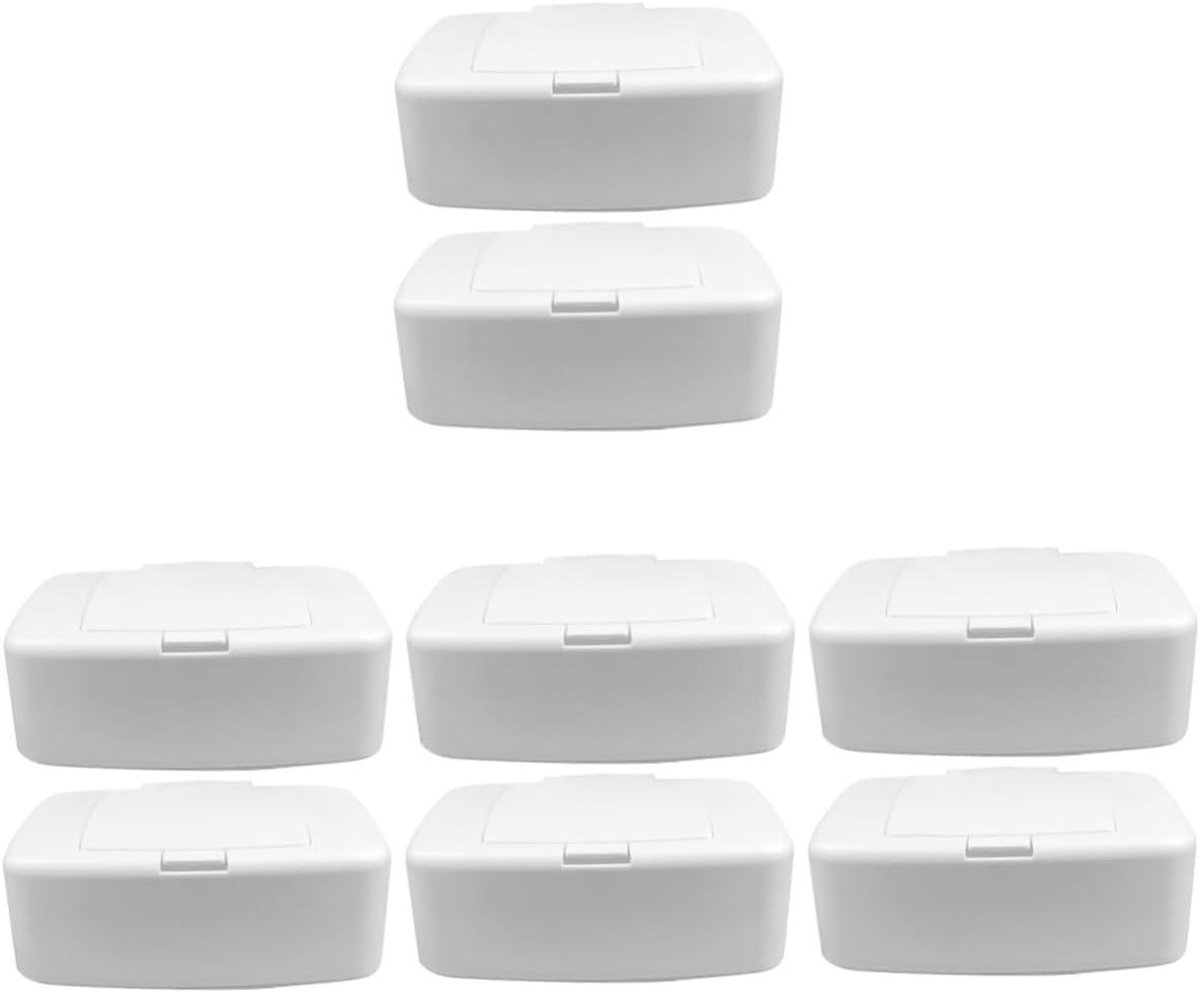 Opbergdoos Doekjes - Dispenser Houder - Hygiënisch Opbergen - Draagbaar Ontwerp - 8 Stuks - Wit