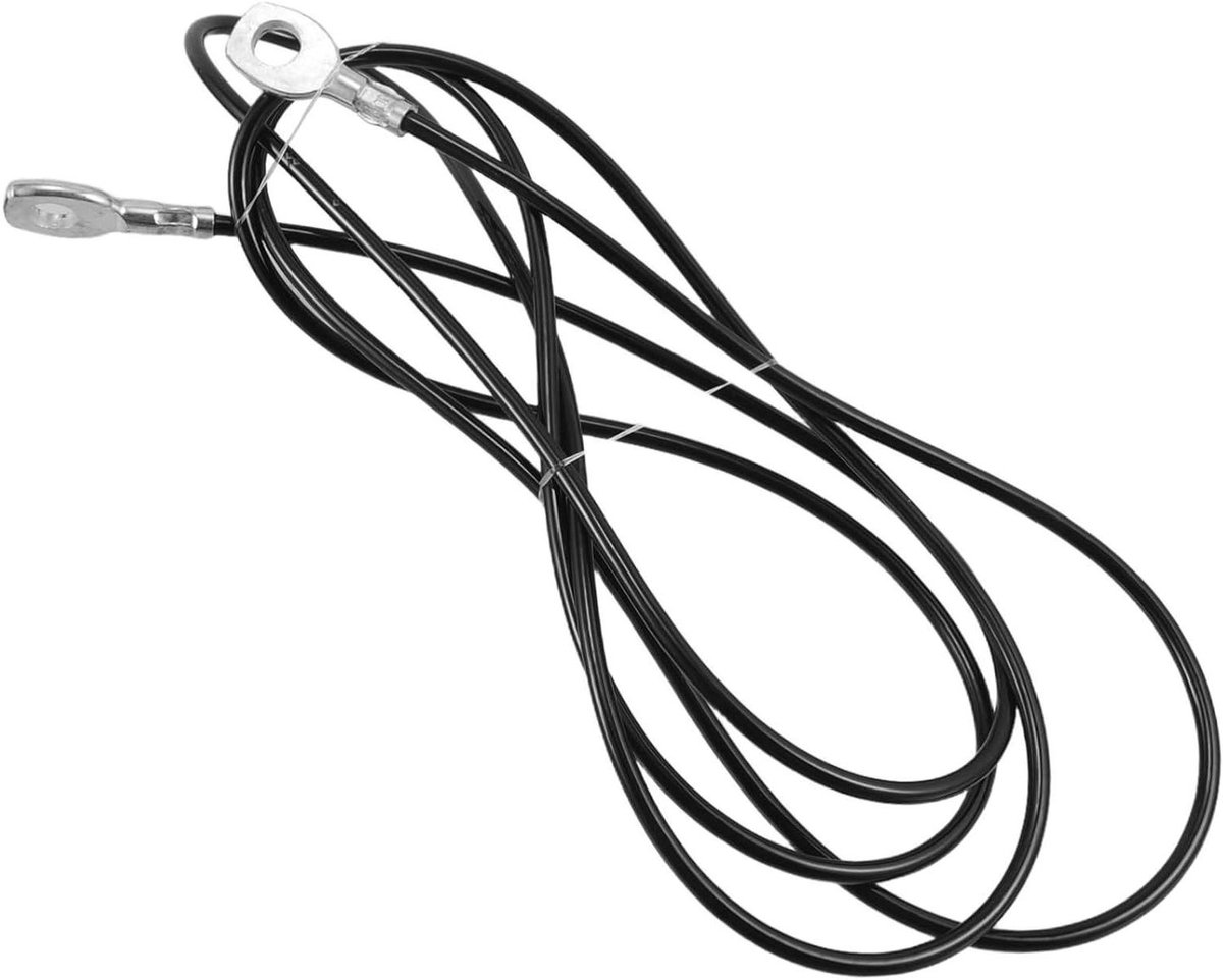 Fitness Pulley Kabel - Vervangingsdraad Kracht - Krachttraining Thuis - Roestvrijstalen Constructie - 250 cm Lengte - Zwart