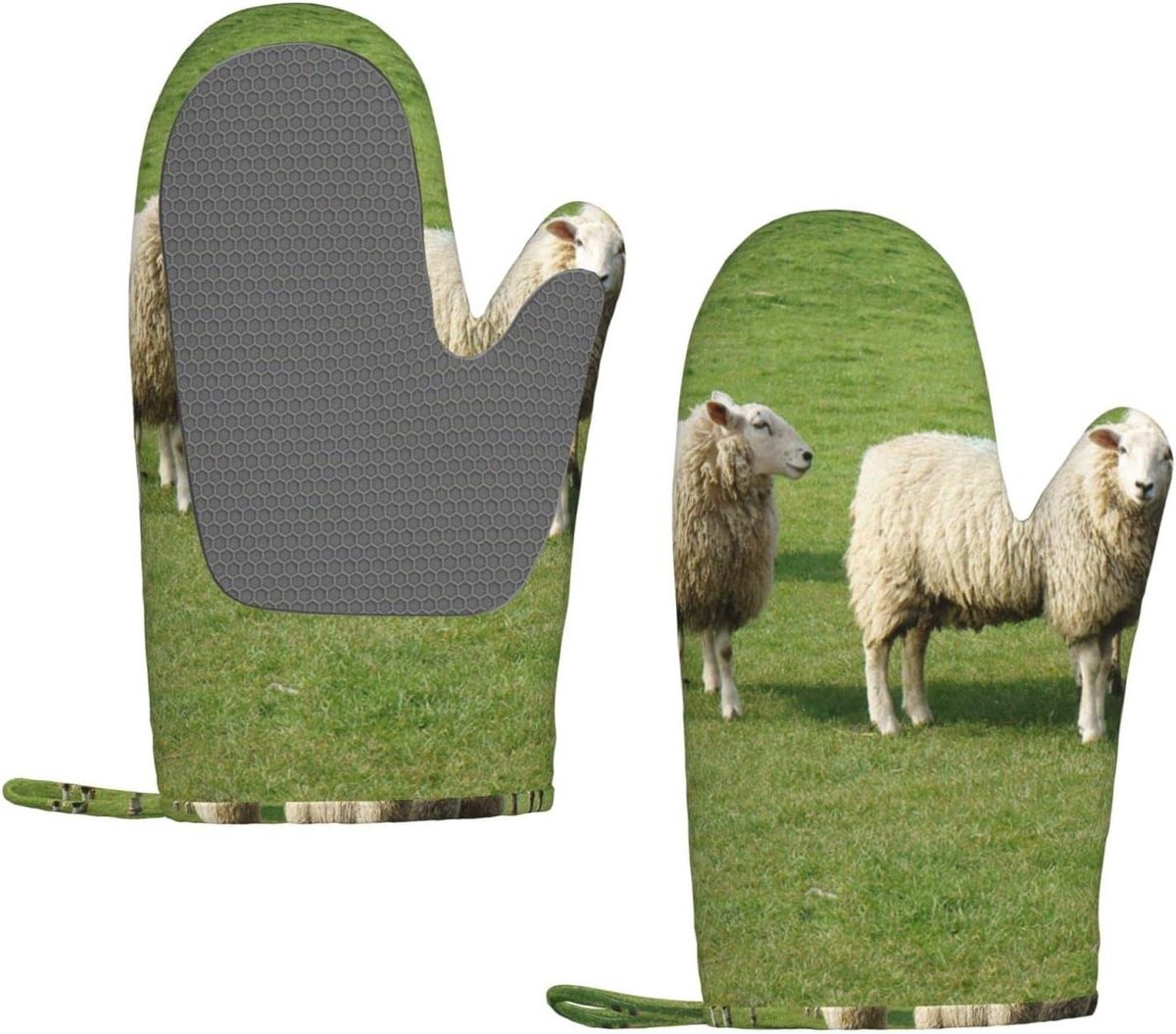Ovenwanten - Keukenhandschoenen - Veilig Koken - Dubbellaagse Bescherming - Set van 2 - Zwart