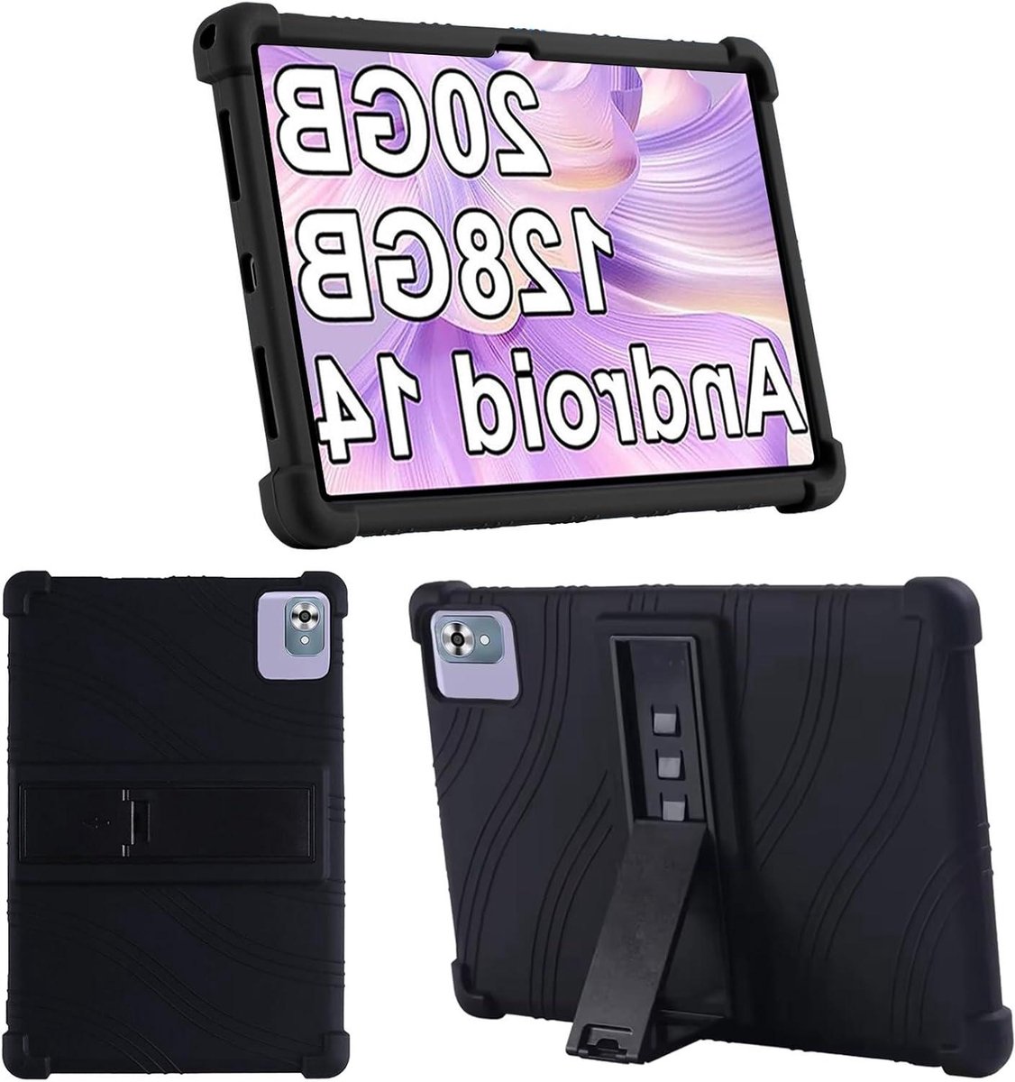 Tablethoes - Beschermhoes Cover - Tabletbescherming - Verstelbare Standaard - 101 inch - Zwart
