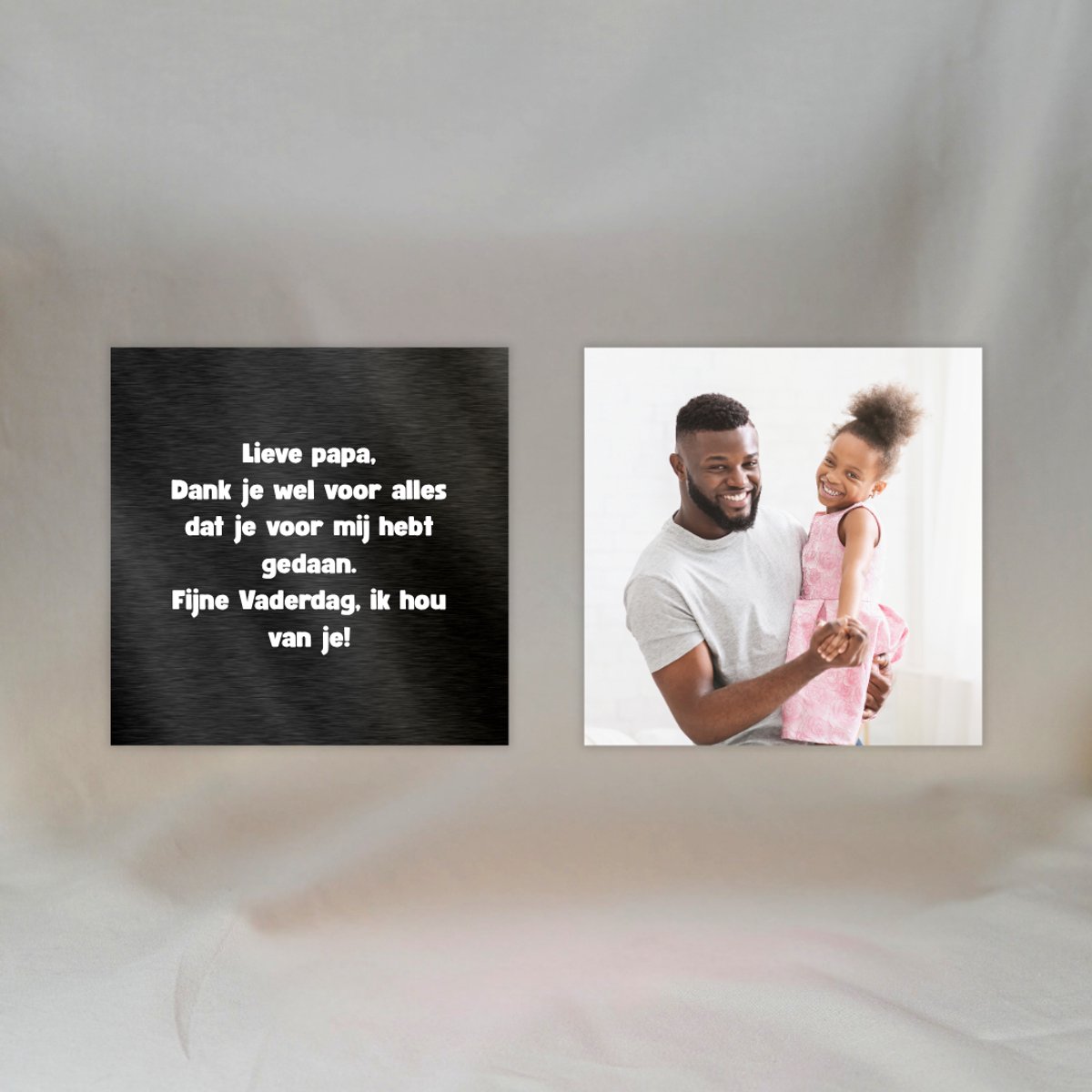 Papa Cadeau – Gepersonaliseerde Fotomagneten met Eigen Foto en Tekst – Vaderdag Cadeau – Koelkast Magneten 5x5 cm – Cadeau Papa