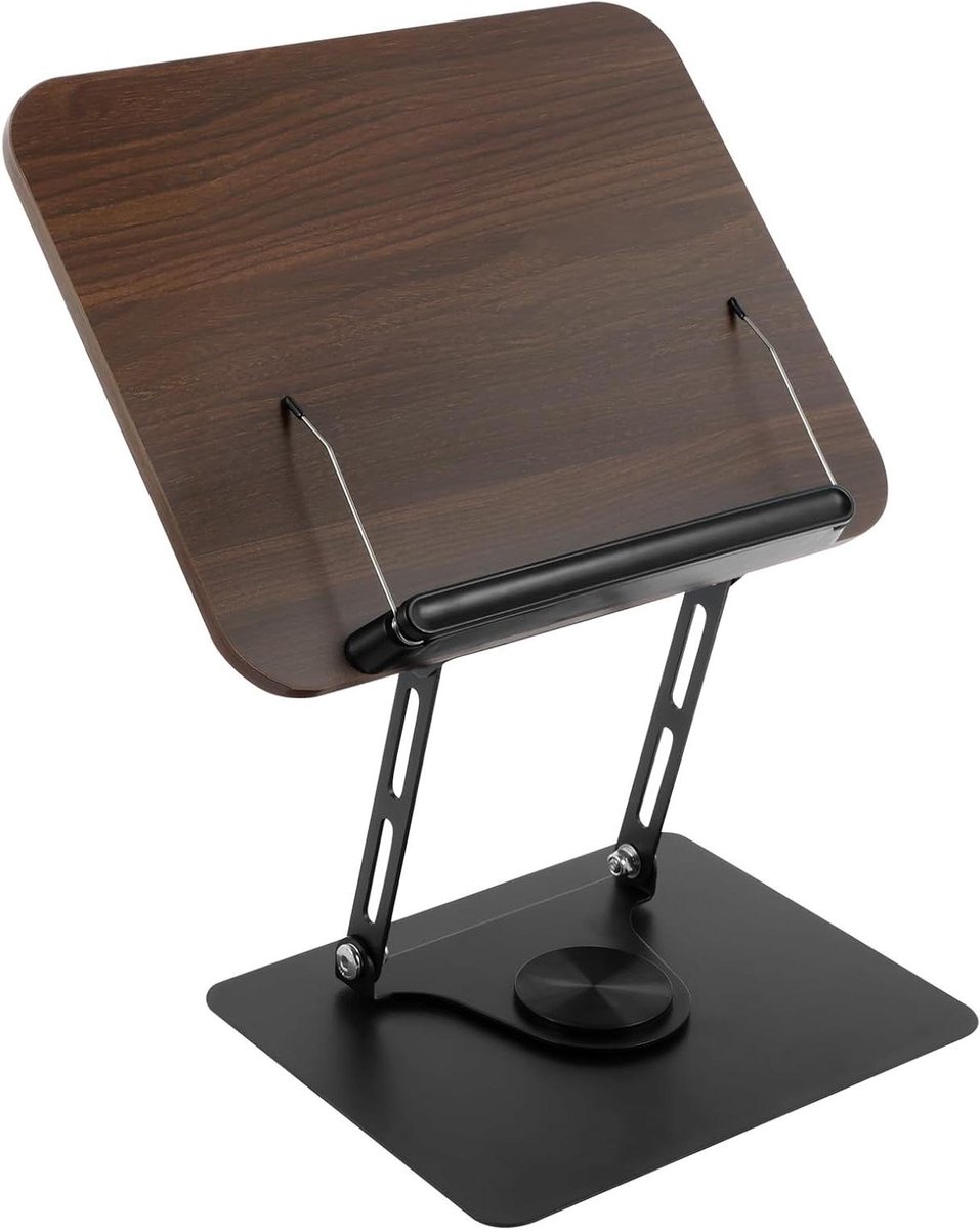 Boekenstandaard - Leeshouder - Comfortabel Lezen - 360° Draaibaar - 30 x 24 cm - Zwart