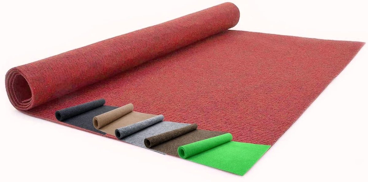 Buitentapijt - Kunstgras rol - Terras decoreren - UV-bestendig en waterdicht - Naar keuze - Rood