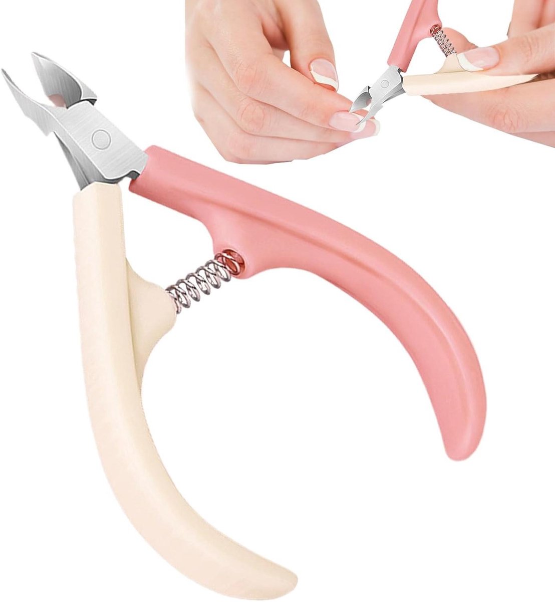 Teennagelknipper - Nagelriemsnijder - Nagelverzorging - Ergonomisch handvat - 10 cm - Zilver