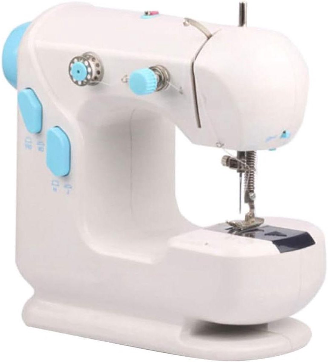 Mini Naaimachine - Handheld Machine - Thuis Kleding Maken - Eenvoudig Draadsysteem - 24.5 cm - Wit