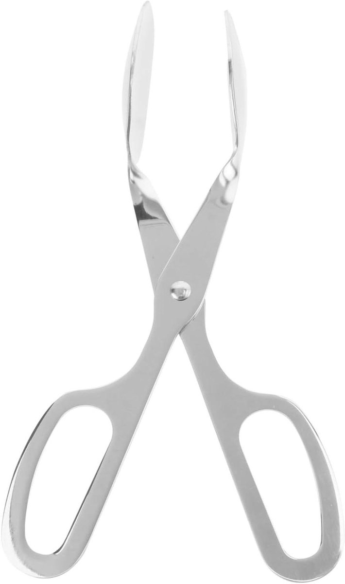 Salade Tang - Serveervork Lepel - Salade Serveren - Schaar Handgreep - 10.5 Inch - Zilver