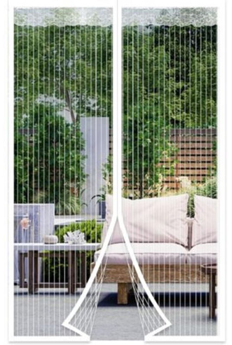 Wit magnetisch muggennet, 80x210 cm