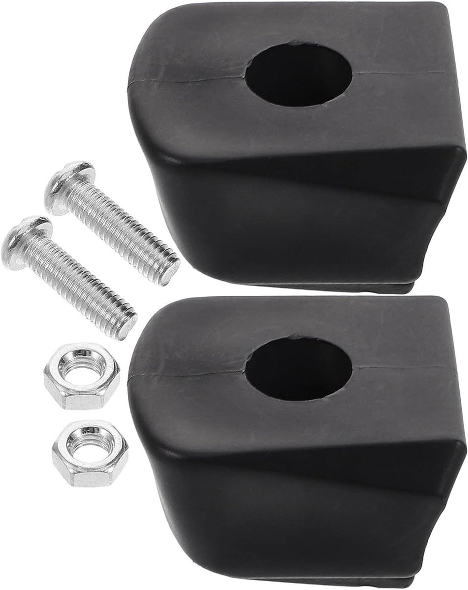 Rolschaats Teenstoppers - Remblokken Skates - Veilig Remmen - Antislip Textuur - 4.50X4.30X2.60CM - Zwart