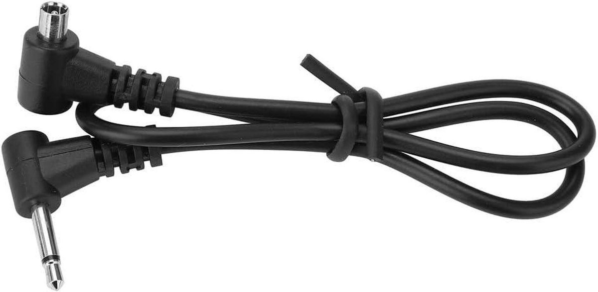 Synchronisatiekabel - Flitskabel PC - Camera Verbinding - Lichtgewicht Ontwerp - 30 cm - Zwart